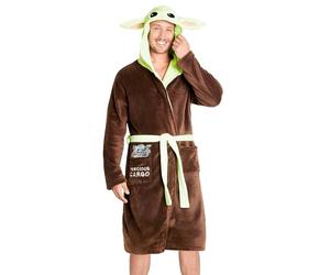 Disney Baby Yoda Vestaglia Uomo Invernale, Simpatica Giacca da Camera in Pile con il Piccolo Yoda Mandalorian, Regali Uomo Divertenti, Regalo di Natale (S)