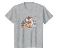 Disney Bambi And Thumper Snuggles Maglietta, Bambini, Grigio Melange, 3 Anni