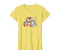 Disney Bambi And Thumper Snuggles Maglietta, Donna, Limone, L