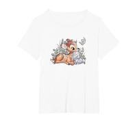 Disney Bambi And Thumper Snuggles Maglietta, Donna Plus-Size, Bianco, 6X