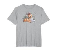 Disney Bambi And Thumper Snuggles Maglietta, Uomo Taglie Grandi, Grigio Melange, 3X Tall