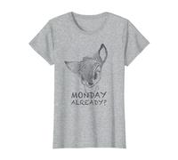 Disney Bambi Monday Maglietta, Donna, Grigio Melange, 3XL