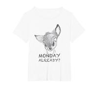 Disney Bambi Monday Maglietta, Donna plus-size, Bianco, 2X