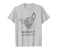 Disney Bambi Monday Maglietta, Uomo, Argento, M
