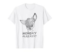 Disney Bambi Monday Maglietta, Uomo, Bianco, L