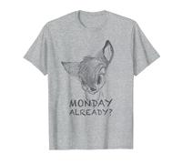 Disney Bambi Monday Maglietta, Uomo, Grigio Melange, 6XL