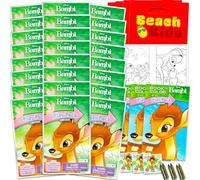 Disney Bambi - Set di mini bomboniere per bambini, con 24 confezioni da gioco Bambi con pagine da colorare, adesivi, molto altro (accessori per feste di compleanno Bambi)