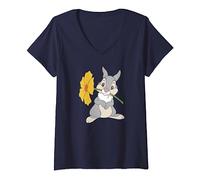 Disney Bambi Thumper With A Flower Maglietta con Collo a V