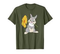 Disney Bambi Thumper With A Flower Maglietta, Uomo, Oliva, XL