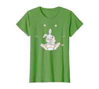 Disney Bambi Tippete Fiore di Coniglio Maglietta, Donna, Erba, XS