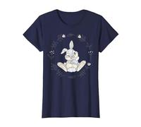 Disney Bambi Tippete Fiore di Coniglio Maglietta, Donna, Navy, M