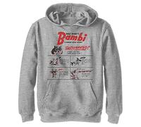 Disney Bambi, Twitterpated Yth Felpa Heather Grigio 7/8