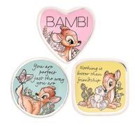 Disney Bambi Yellow, pink & blue Ceramic Gift 3 piece Boxed Trinket Tray Set VC7