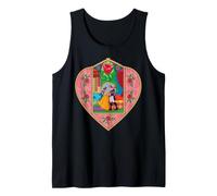 Disney Beauty and the Beast Belle Stained Glass Rose Heart Canotta