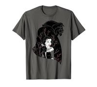 Disney Beauty And The Beast Floral Silhouette T-Shirt