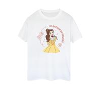 Disney Beauty And The Beast I'd Rather Be Reading Maglietta Ampia Donna (BI14324