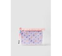 DISNEY, Beauty Case Rosa Trasparente Con Stampa Stitch, Donna, Rosa, Taglia: ONE SIZE