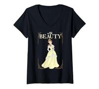 Disney Beauty & The Beast Belle His Beauty Maglietta con Collo a V
