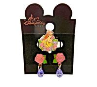 Disney Belle Principessa 2pc Set Orecchino & Anello Design Card Autentico Nuovo