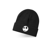 Disney Berretto Unisex The Nightmare Before Christmas in Nero | Cappello Invernale Lavorato a Maglia con Personaggio Ricamato Jack Skellington per Uomo e Donna | Cappello Caldo Taglia Unica