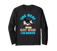 Disney Best Cat Dad on Earth Mickey & Minnie Disney Trip Maglia a Manica