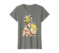 Disney Biancaneve Seven Dwarf Stack Graphic T-Shirt Maglietta