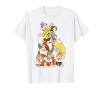Disney Biancaneve Seven Dwarf Stack Graphic T-Shirt Maglietta