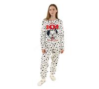 Disney Bianco 101 Dalmations Pigiama a maniche lunghe a gamba lunga Donne