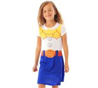 Disney Bianco Jessie Dress-Up Style Print Abito a pieghe a maniche corte Ragazze