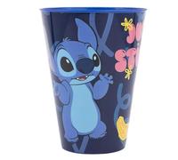 Disney, Bicchiere 430 ml per Bambini Stitch Collezione Palms, Blu