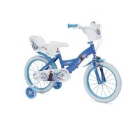 Huffy Bicicletta Disney Frozen 16 per bambina 5-7 anni con stabilizzatori Bianco/Blu