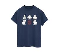 Disney Big Hero 6 Maglietta Ampia Baymax Molte Pose Donna (BI15585)