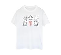 Disney Big Hero 6 Maglietta Ampia Baymax Molte Pose Donna (BI15585)