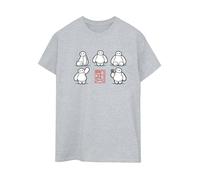 Disney Big Hero 6 Maglietta Ampia Baymax Molte Pose Donna (BI15585)