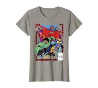 Disney Big Hero 6 TV Group Paint Splat Maglietta, Donna, Ardesia, S