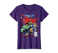 Disney Big Hero 6 TV Group Paint Splat Maglietta, Donna, Viola, S