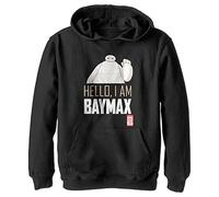 Disney Big Hero Six Series Hello Baymax Boy's - Felpa con Cappuccio in Pile, Taglia Piccola, Colore: Nero, Schwarz, S