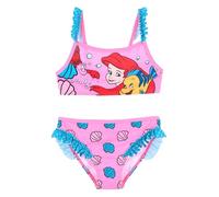 Disney Bikini Bambina Ariel e Vaiana Costume da Bagno Due Pezzi Principesse, Costume Mare Bambina 3-8 Anni, Elasticizzato Asciugatura Rapida Piscina Estate [18011 Ariel Rosa - 3 Anni]