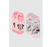 DISNEY, Bipack Di Calze Da Bambina In Misto Cotone Con Stampa Minnie, Multicolor, Taglia: 28/30