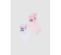 DISNEY, Bipack Di Calzini Rosa In Cotone Organico Con Personaggio, Bambina, Bianco, Taglia: 37/39
