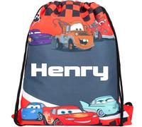 Disney Borsa con coulisse personalizzata per bambini, in polietilene, borsa per la scuola per bambini, regalo personalizzato per ragazze, borsa da nuoto per ragazze, viola, Rosso