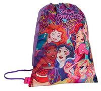 Disney Borsa da palestra Princess con coulisse e borsa da nuoto per bambini, Viola, Taglia unica, Borsa con coulisse