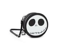 Disney Borsa per cadaveri in bianco e nero di Jack Skellington di Nightmare Before Christmas | Borsa con cerniera per trasportare oggetti essenziali | Abbigliamento da strada da donna con cartoni