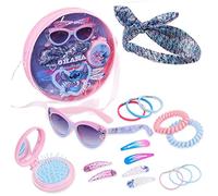 Disney Borsetta Tracolla Stitch per Bambina con Accessori per Capelli e Occhiali UV400 Rosa/Blu