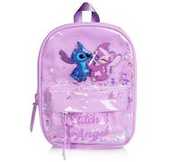 Disney Borsetta Stitch & Angel per Bambina - Zainetto Brillante con Paillettes - Regalo Lilo & Stitch Ufficiale - Leggera e Resistente - 25x17x10 cm