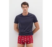 DISNEY, Boxer Rosso In Cotone Elasticizzato Regular Fit Con Stampe Disney, Uomo, Rosso, Taglia: L