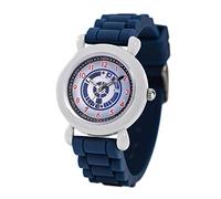 Disney Boys' Japanese Quartz Watch with Silicone Strap, Blue, 16 (Model: WDS001089)