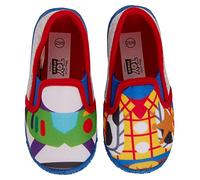 Disney Boys Toy Story Pantofole per bambini Buzz Woody Easy Fasten House Shoes Booties, Grigio, 25 EU