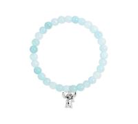 Disney Bracciale estensibile con perline azzurre e cuciture argentate
