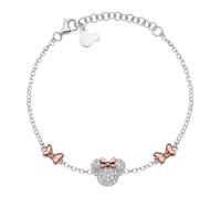 Disney Bracciale Minnie in Argento, con un Centrale raffigurante di Minnie, Lunghezza 13-18cm